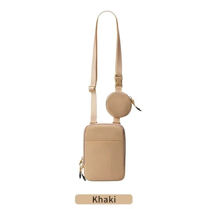 Adjustable Crossbody Belt Bag with Removable Small Pouch