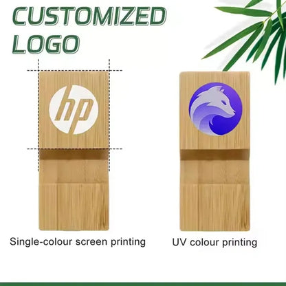 Eco Biodegradable Bamboo Charging Cord Keychain