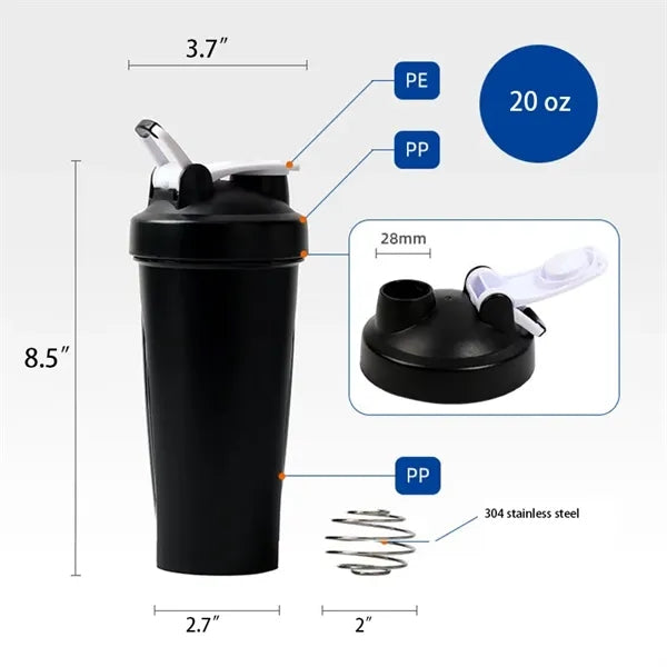20 oz Sports Shaker Bottle