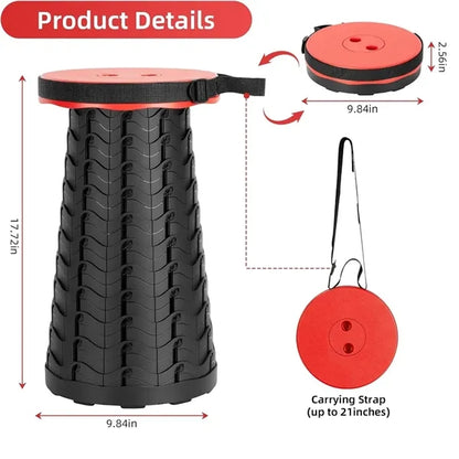 Collapsible Stool Folding Chair with Carrying Straps