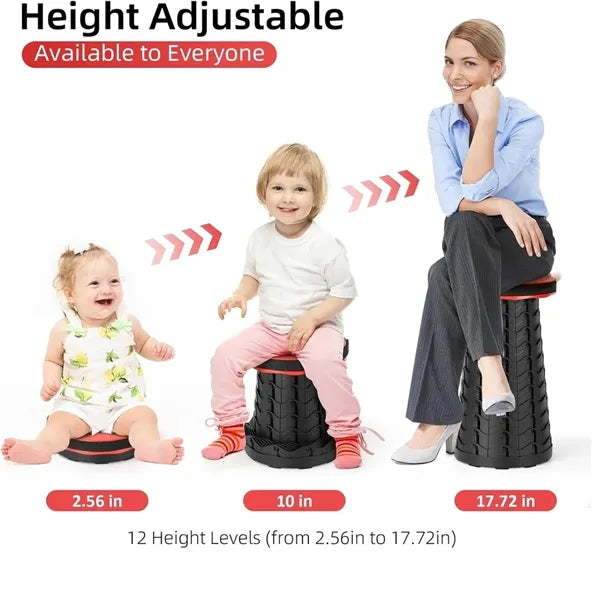 Collapsible Stool Folding Chair with Carrying Straps