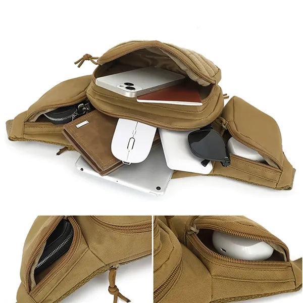 Outdoor Tactical Waist Bag with Multiple Pockets