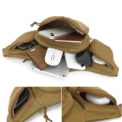 Outdoor Tactical Waist Bag with Multiple Pockets