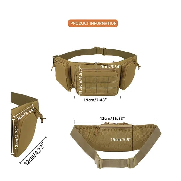 Outdoor Tactical Waist Bag with Multiple Pockets