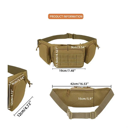 Outdoor Tactical Waist Bag with Multiple Pockets