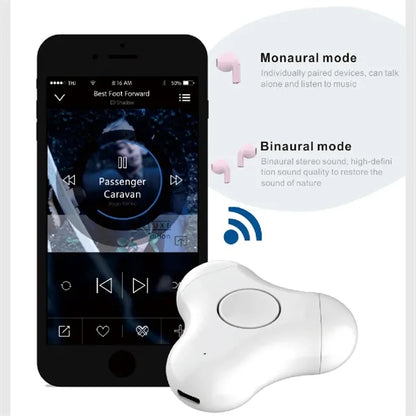 True Wireless Bluetooth Earbuds with Spinner Case