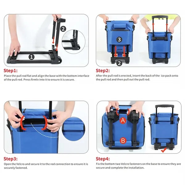 Rolling Insulated Cooler Bag for Delivery