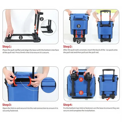Rolling Insulated Cooler Bag for Delivery