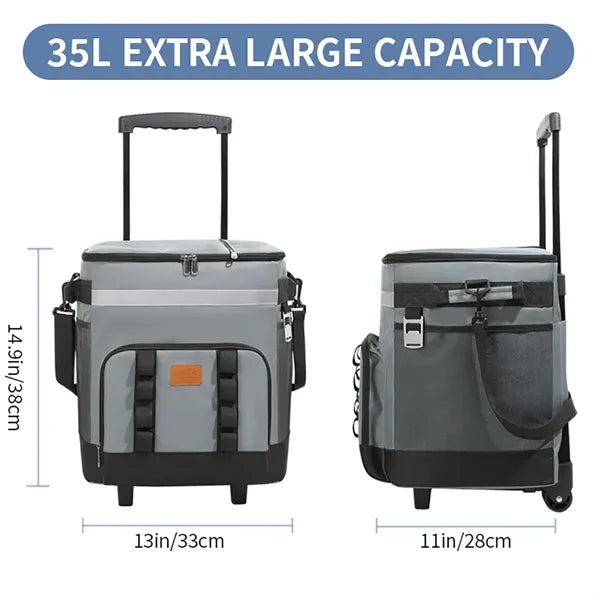Rolling Insulated Cooler Bag for Delivery