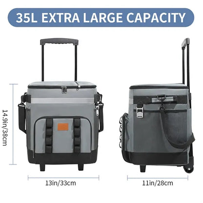 Rolling Insulated Cooler Bag for Delivery