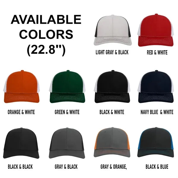 112 Style 6 Panel Snapback Trucker Cap