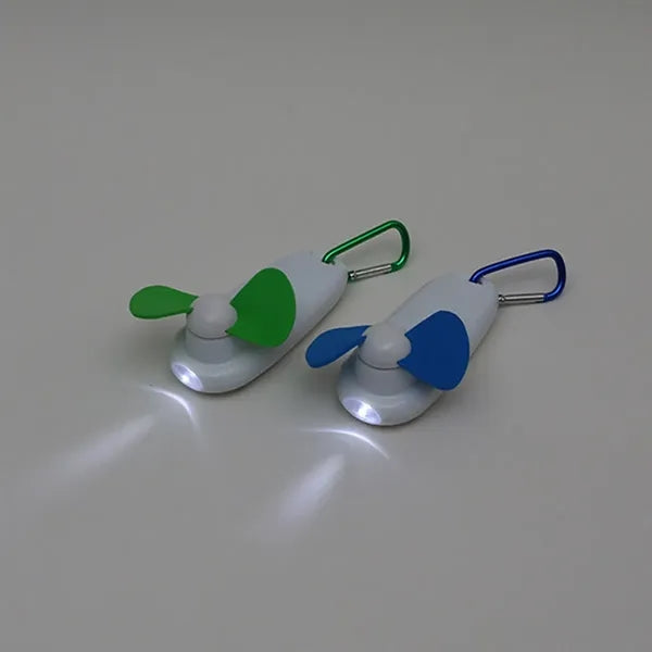 Mini Handheld Fan with LED Flashlight
