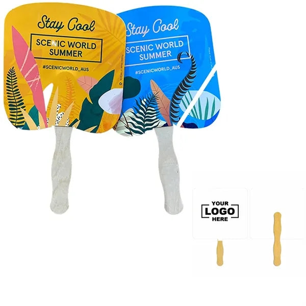 Square Glued Hand Fan