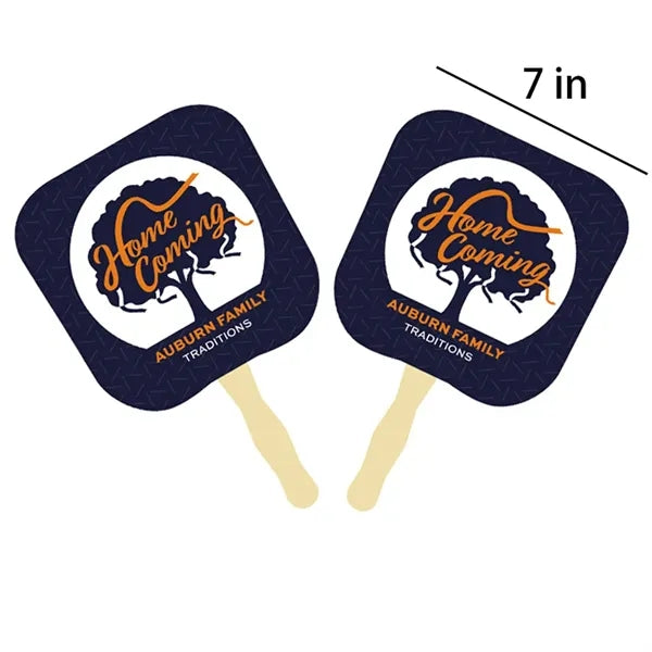 Square Glued Hand Fan