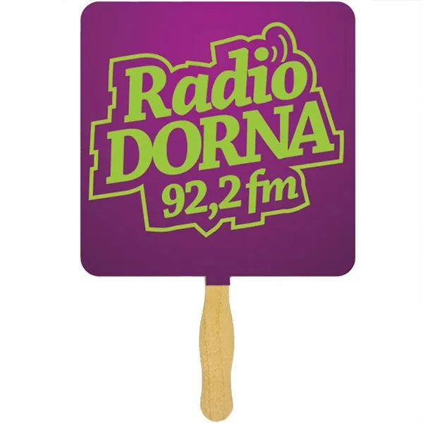 Square Glued Hand Fan