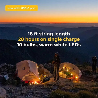18ft Cable Solar String Lights