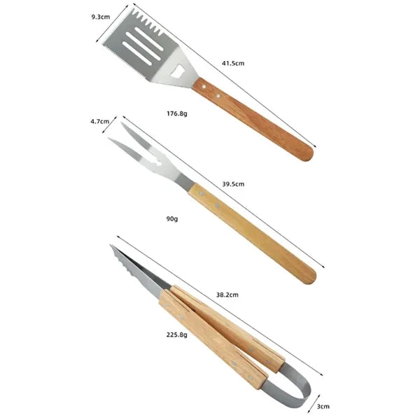 BBQ Grilling Tools Set of 3 pcs