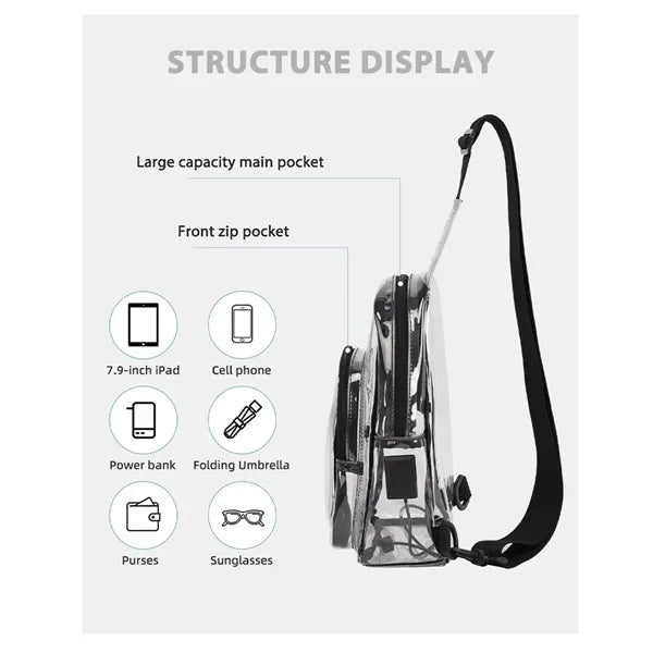 Stadium Approved Transparent Crossbody Bag