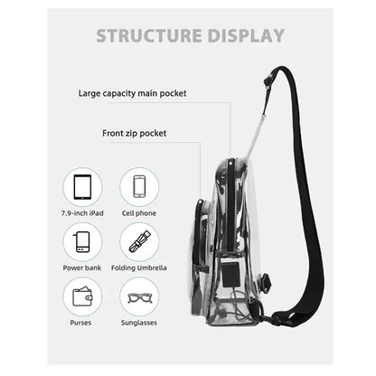 Stadium Approved Transparent Crossbody Bag