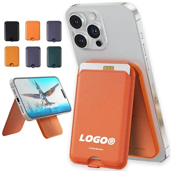 MagSafe Leather Wallet Card Holder with Stand for iPhone