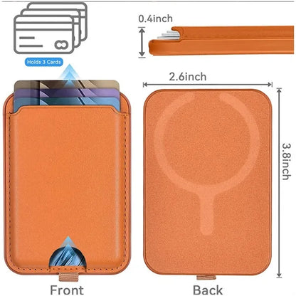 MagSafe Leather Wallet Card Holder with Stand for iPhone