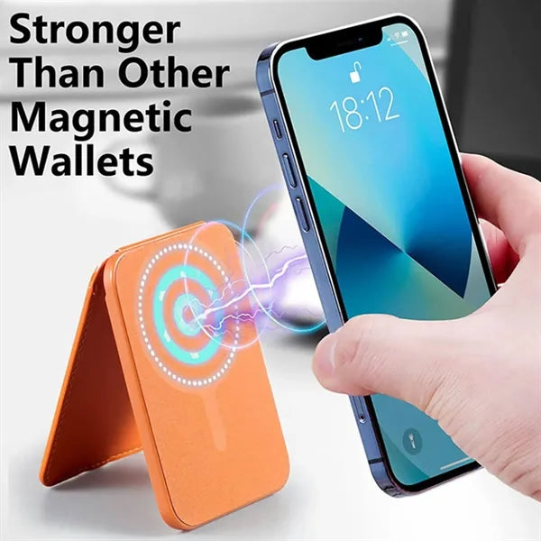 MagSafe Leather Wallet Card Holder with Stand for iPhone