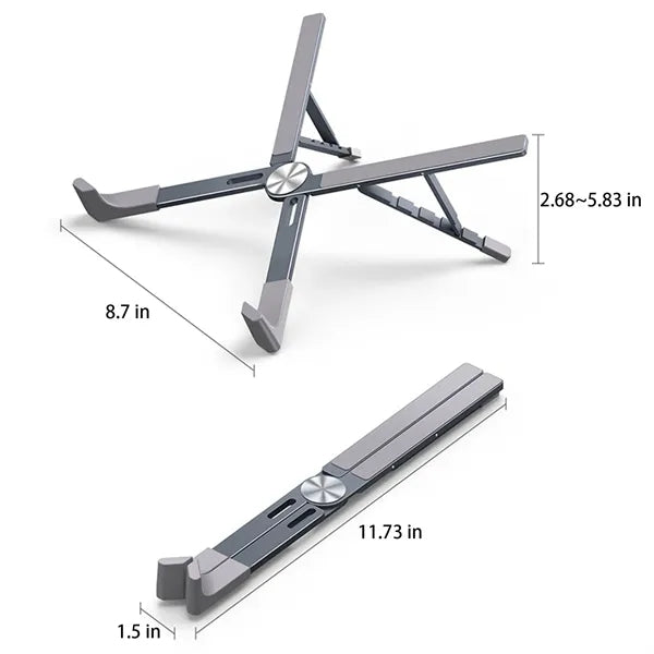Adjustable Aluminum Laptop Cooling Stand Portable Foldable