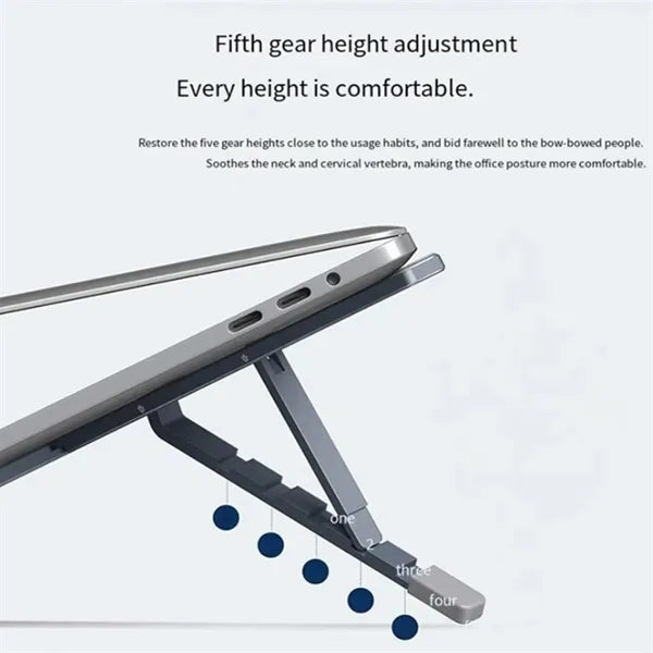 Adjustable Aluminum Laptop Cooling Stand Portable Foldable
