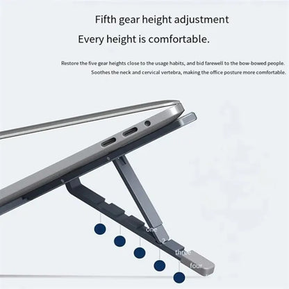 Adjustable Aluminum Laptop Cooling Stand Portable Foldable