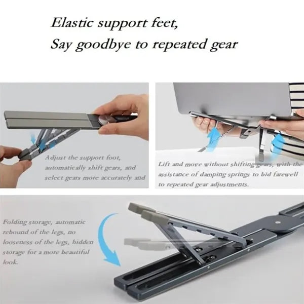 Adjustable Aluminum Laptop Cooling Stand Portable Foldable