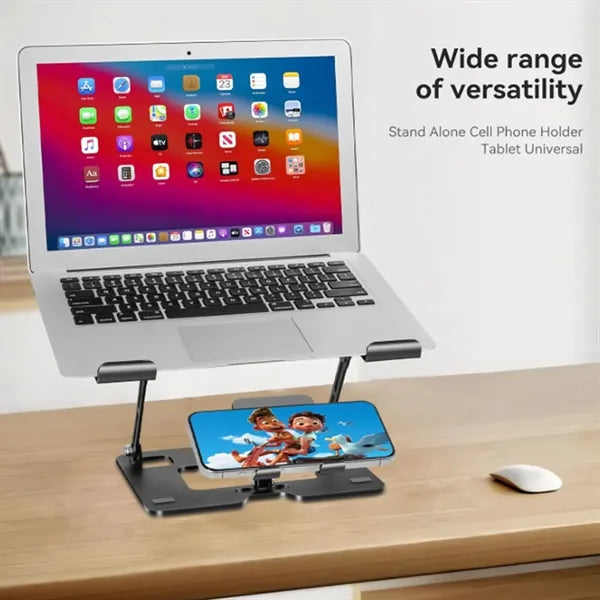 Adjustable Laptop And Phone Stand Foldable Ergonomic Riser