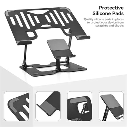 Adjustable Laptop And Phone Stand Foldable Ergonomic Riser