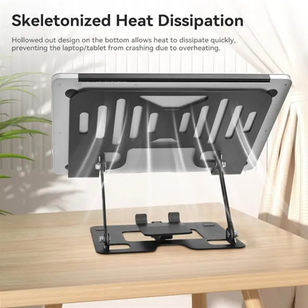 Adjustable Laptop And Phone Stand Foldable Ergonomic Riser