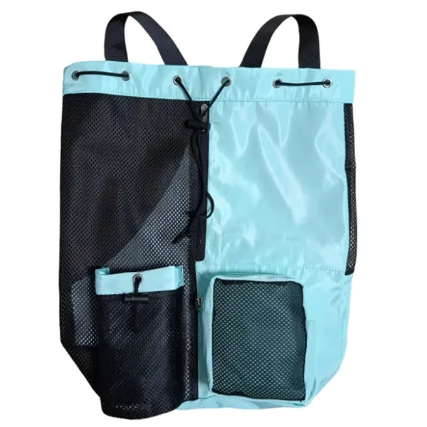 Mesh Drawstring Swim Bag With Wet Pocket For Beach Gym Gear