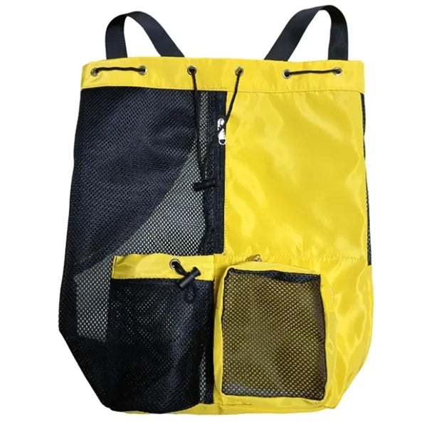 Mesh Drawstring Swim Bag With Wet Pocket For Beach Gym Gear