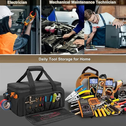 Heavy Duty 14 Inch Tool Bag Multi Pocket Work Organizer