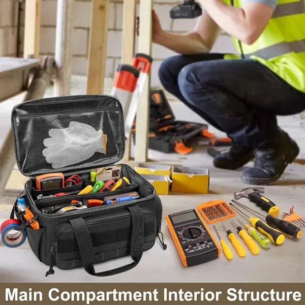 Heavy Duty 14 Inch Tool Bag Multi Pocket Work Organizer
