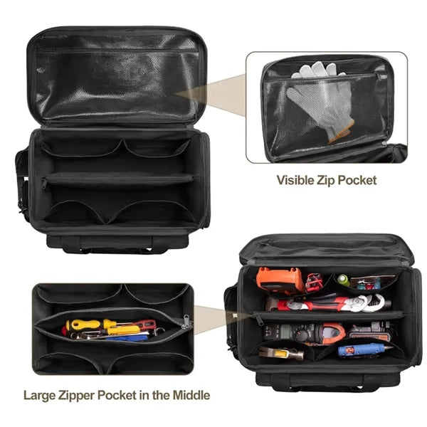 Heavy Duty 14 Inch Tool Bag Multi Pocket Work Organizer