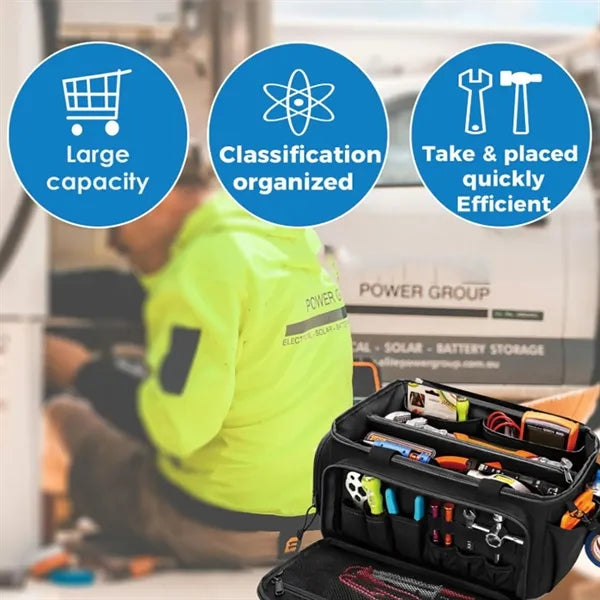 Heavy Duty 14 Inch Tool Bag Multi Pocket Work Organizer