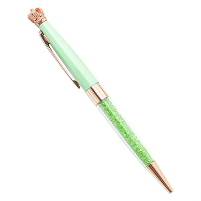 Crystal Crown Retractable Ballpoint Pen
