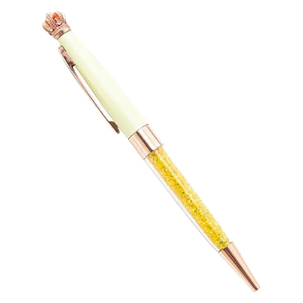 Crystal Crown Retractable Ballpoint Pen