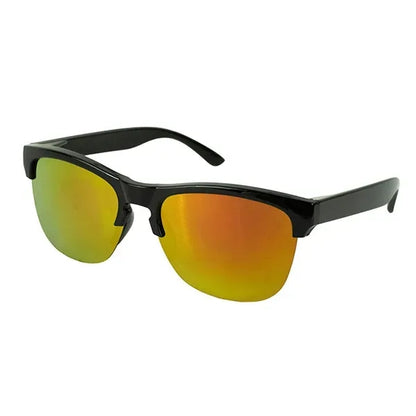 Recycled Half Frame Reflective Sunglasses