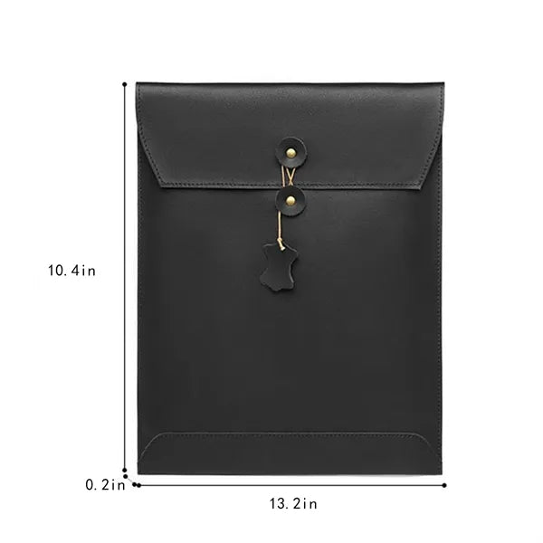 13'' PU Leather String Tie Closure A4 File Folder