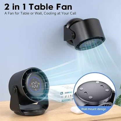 Digital Display Rechargeable Table Fan