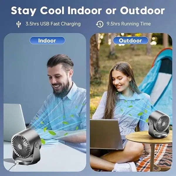 Digital Display Rechargeable Table Fan