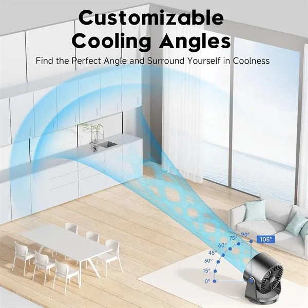 Digital Display Rechargeable Table Fan