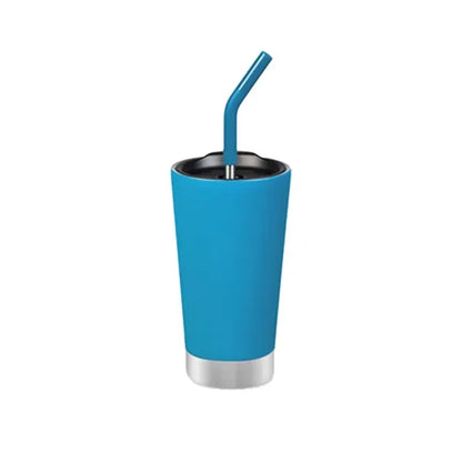 17OZ Stainless Steel Tumbler with Silicon Straw