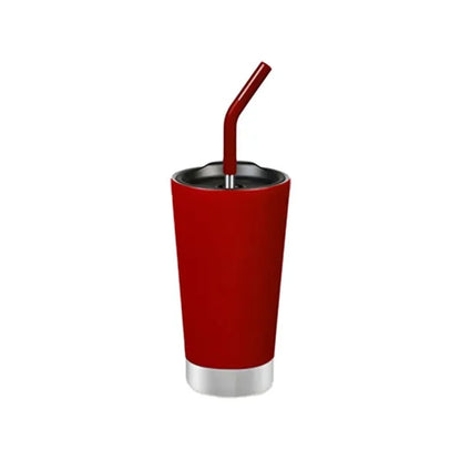 17OZ Stainless Steel Tumbler with Silicon Straw