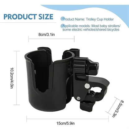 Stroller Cup Holder Attachment with Phone Holder