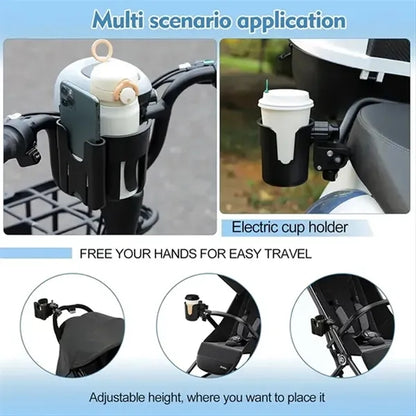 Stroller Cup Holder Attachment with Phone Holder